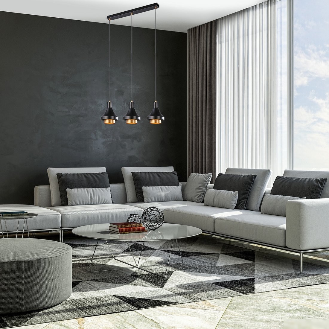 Подвесная люстра Escada 1147/3S (черный)