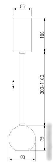 Люстра средней высоты Elektrostandard 50215/1 LED (хром)