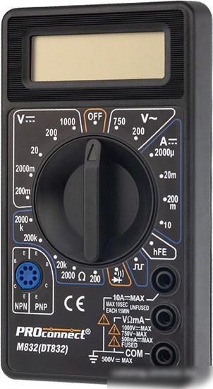 Мультиметр PROconnect M832 (DT832)