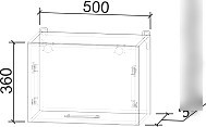 Шкаф навесной Интерлиния Мила Лайт ВШГ50-360 (дуб золотой)