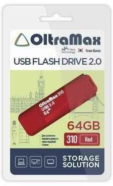 USB Flash OltraMax 310 64GB (красный)
