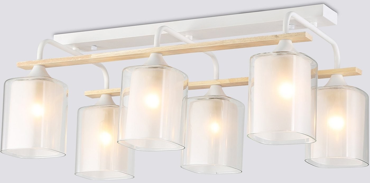 Люстра средней высоты Ambrella TR3033247/6 WH/WD (белый/дерево) Люстра средней высоты Ambrella TR3033247/6 WH/WD (белый/дерево)