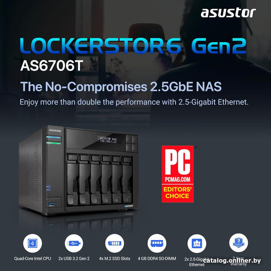 Сетевой накопитель ASUSTOR Lockerstor 6 Gen2 AS6706T