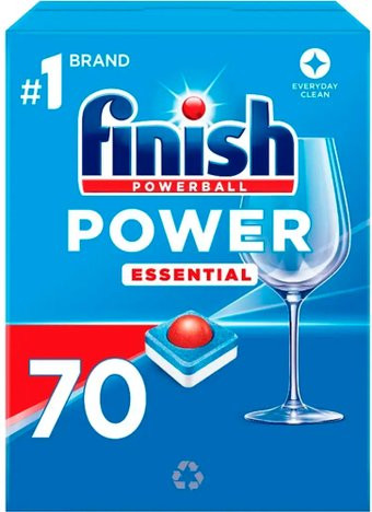 Таблетки для посудомоечной машины Finish All in 1 Powerball Power Essential (70 шт)