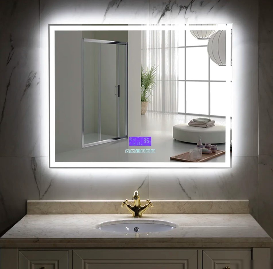 Пекам Зеркало Greta 100x80 greta-100x80M (с подсветкой, с многофункциональной панелью)