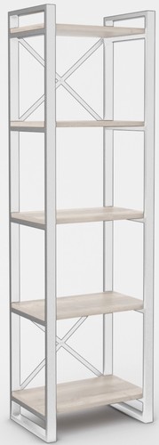 Стеллаж Hype Mebel Стандарт 80x170 (белый/древесина белая)