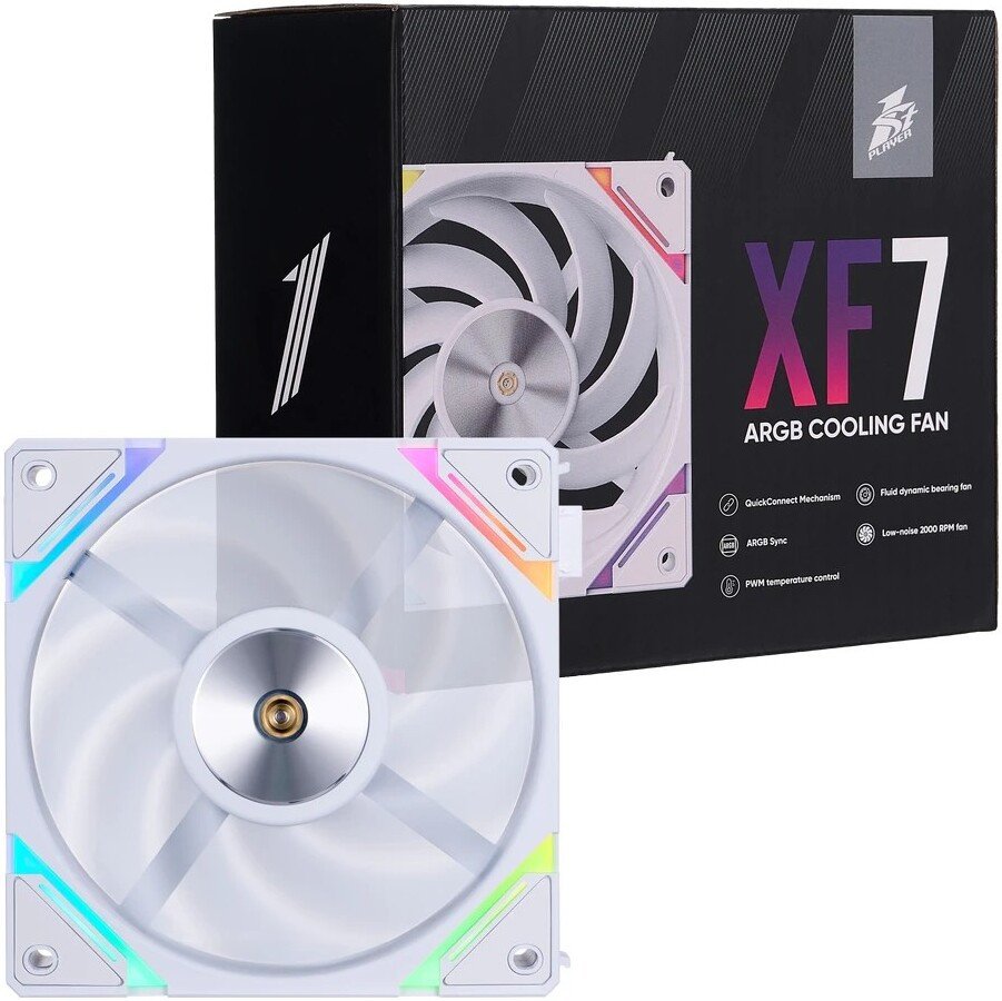 Комплект вентиляторов для корпуса 1stPlayer XF7 ARGB (3 шт, белый)