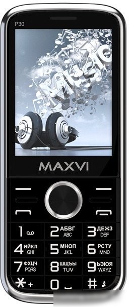 Кнопочный телефон Maxvi P30 (черный)