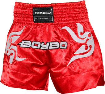 Шорты BoyBo для тайского бокса (XL, красный)