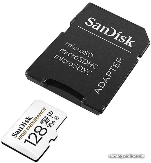 Карта памяти SanDisk High Endurance microSDXC SDSQQNR-128G-GN6IA 128GB (с адаптером)