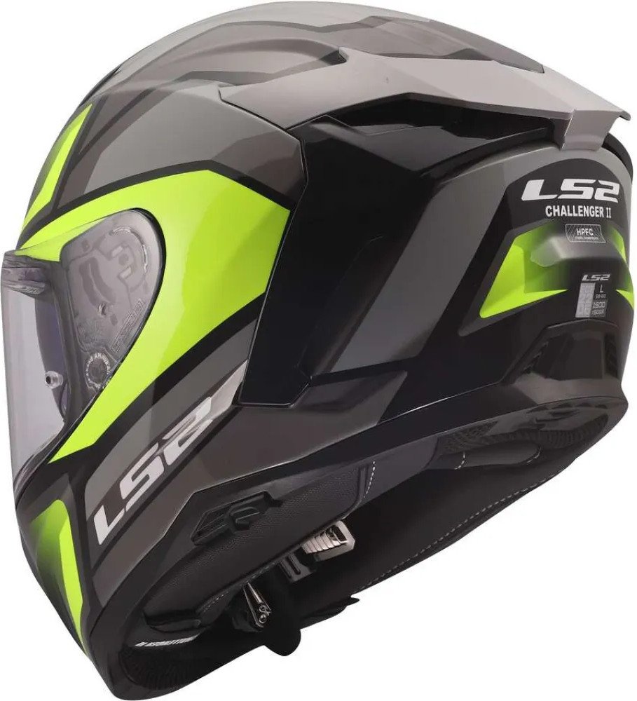 Мотошлем LS2 FF817 Challenger II Viper (3XL, серый/желтый)