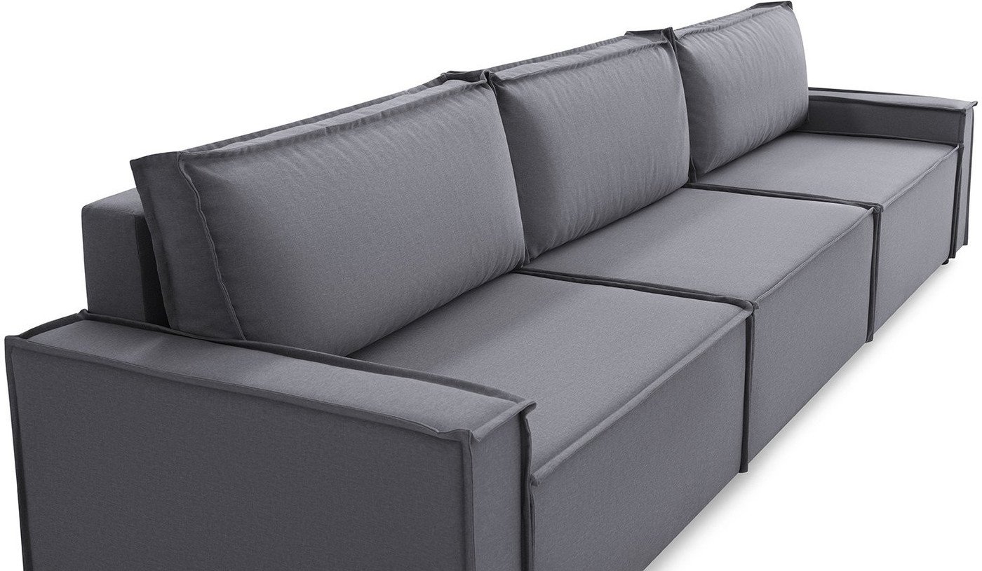 Диван Mio Tesoro Дюссельдорф 293 1.5ек-1.5ек-1.5ек (1173 Savanna Plus Grafit)