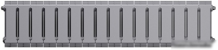 Биметаллический радиатор Royal Thermo PianoForte 200 Silver Satin (16 секций) боковое подключение