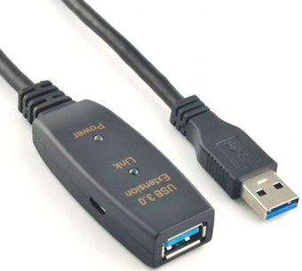 Удлинитель KS-IS KS-776-10 USB Type-A (10 м, черный)