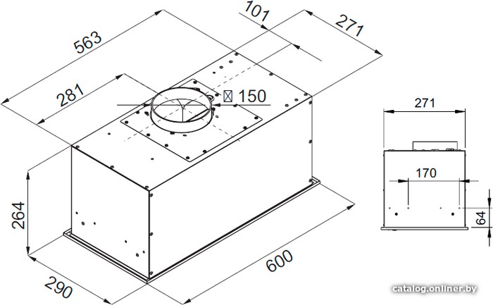 Кухонная вытяжка KUPPERSBERG Ibox 60 B