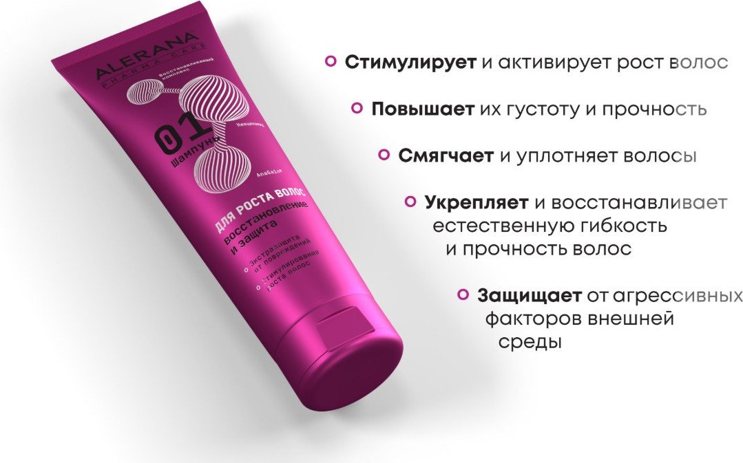 Шампунь Alerana Pharma care Восстановление и Защита 260 мл
