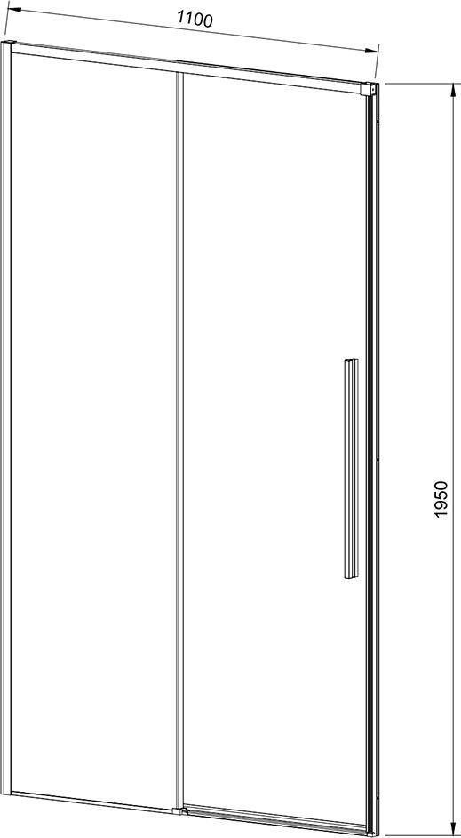 Душевая дверь Vincea Slim-N VDS-4SN110CLGM