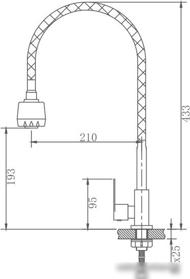 Смеситель Haiba HB4181 (нержавеющая сталь)