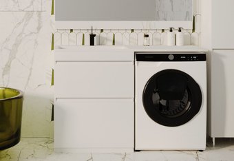 Symbolite Тумба под умывальник Даллас 130 Люкс Plus (белый)
