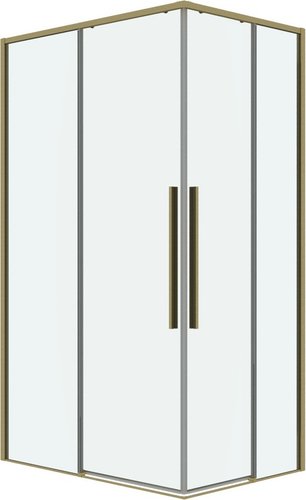 Душевой уголок Grossman Galaxy 100x80x195 300.K33.01.1080.32.00 (золото сатин/прозрачное стекло)