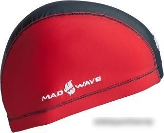 Шапочка для плавания Mad Wave Lycra Doutone (красный)