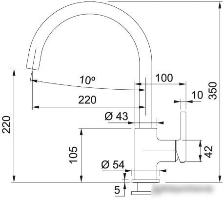 Смеситель Franke Lina XL 115.0626.020 (оникс)
