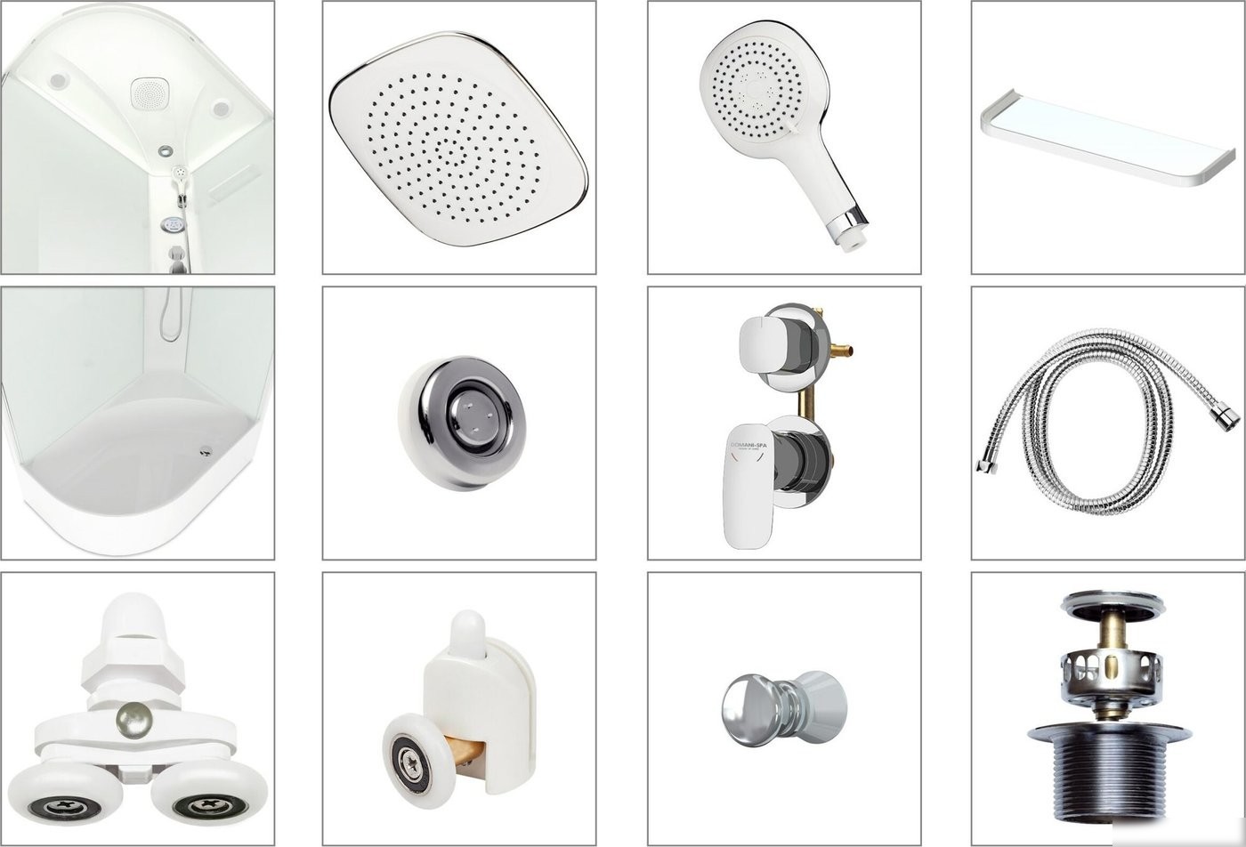 Душевая кабина Domani-Spa Delight Slim 128 High L DS01DS128LHWM00