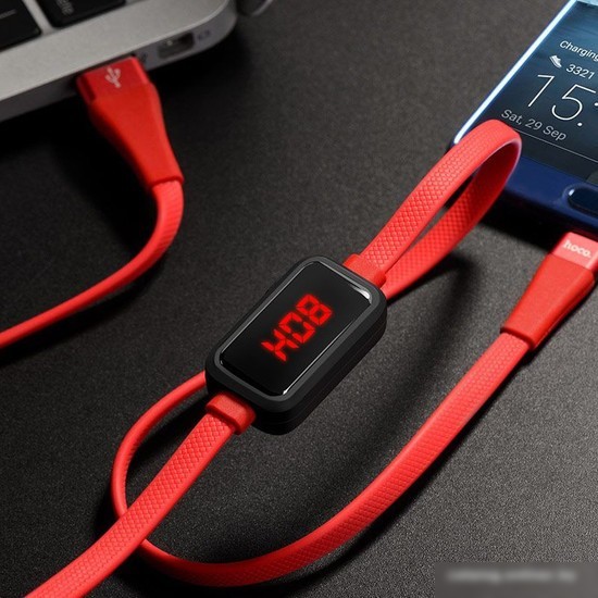 Кабель Hoco S4 USB Type-A - USB Type-C (1.2 м, красный)