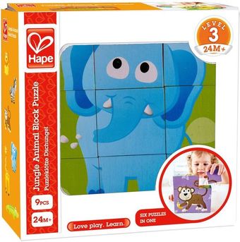 Развивающая игрушка Hape Кубики Джунгли E1619_HP