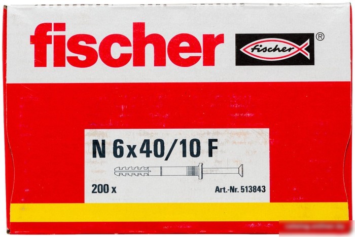 Дюбель-гвоздь Fischer N 6 x 40/10 F 513843 (200 шт)