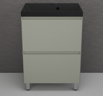 Symbolite Тумба под умывальник Манхэттен 60 Plus 2 ящика + Asti 60x45 (олива/антрацит)