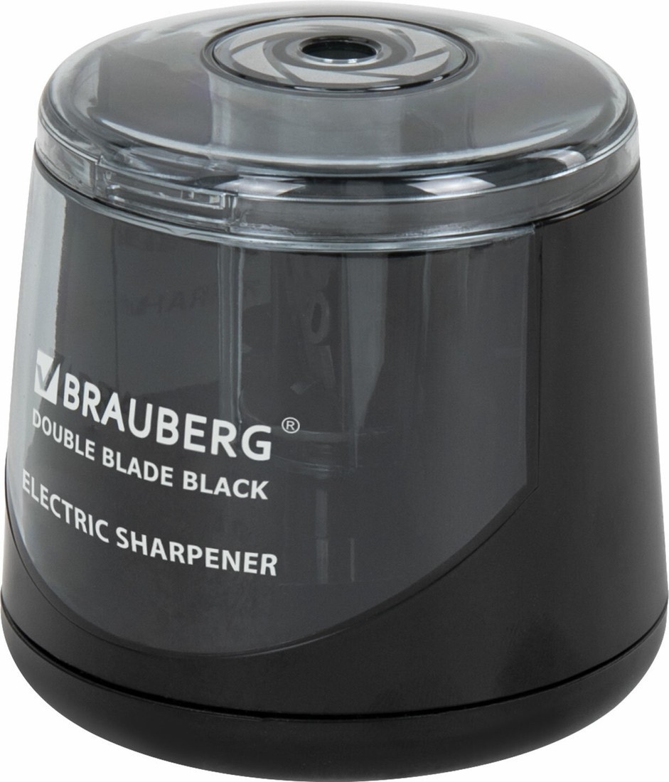 Точилка BRAUBERG Double Blade 271336 электрическая (черный)