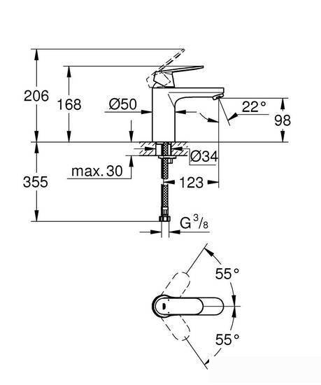 Смеситель Grohe Eurosmart Cosmopolitan 23423000