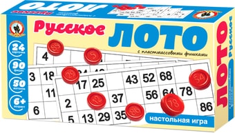 Настольная игра Русский стиль Лото русское с пластмассовыми фишками
