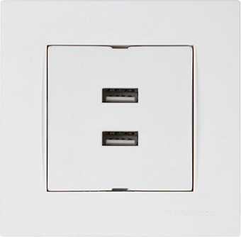 Розетка USB Mutlusan Rita 2220 449 0101 (белый)