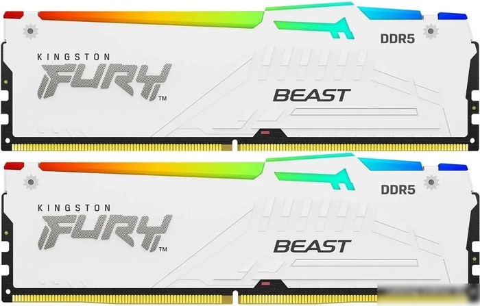 Оперативная память Kingston FURY Beast RGB 2x32ГБ DDR5 5200 МГц KF552C40BWAK2-64