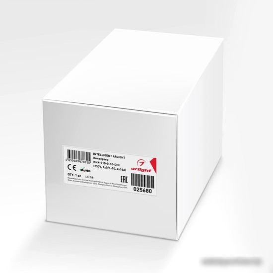 Контроллер RGB Arlight Intelligent KNX-710-0-10-DIN (230V, 4x0/1-10, 4x16A) 025680