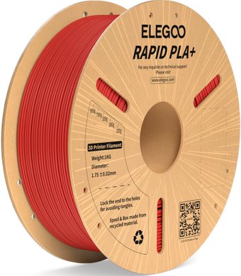 Филамент Elegoo RAPID PLA+ (1.75 мм, 1 кг, красный)