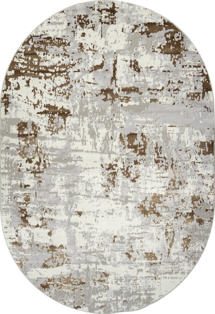 Ковер для жилой комнаты Merinos Palermo F284-OVAL-GRAY-GREEN (1.6x2.3)