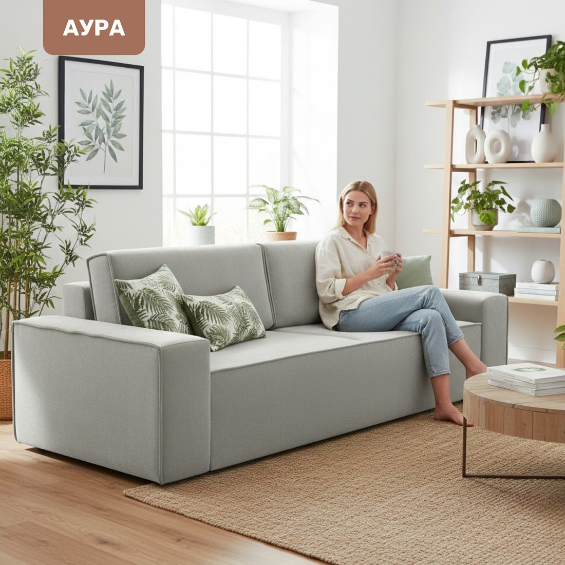 Диван Mio Tesoro Аура (Moss 960)