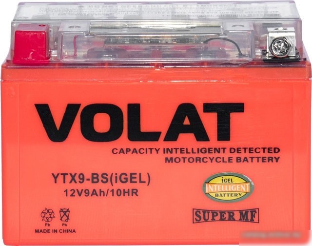 Мотоциклетный аккумулятор VOLAT YTX9-BS(iGEL) (9 А·ч)