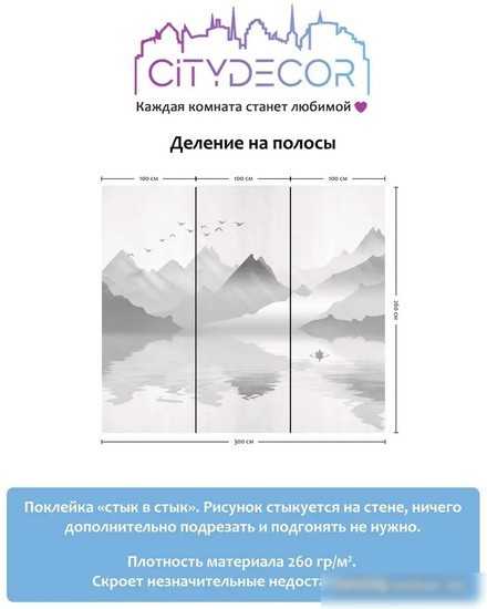 Фотообои Citydecor Абстракция 107 300x260
