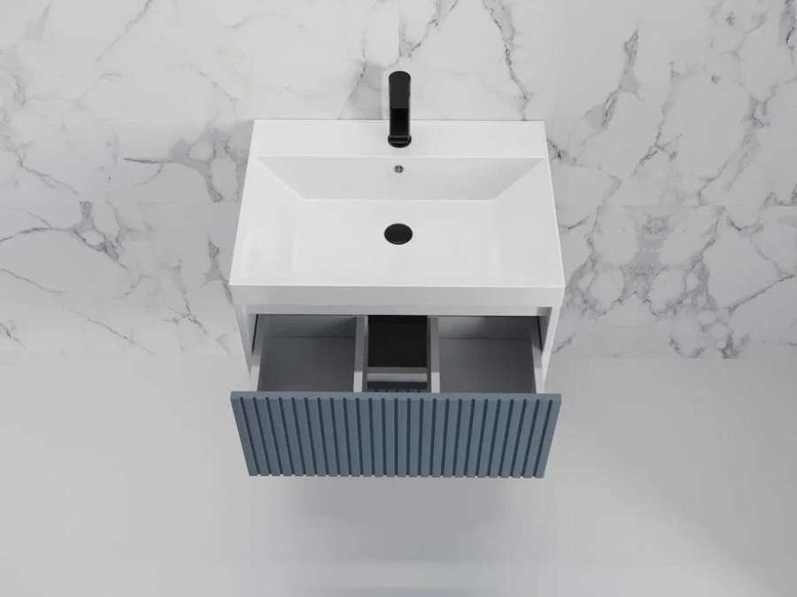 Symbolite Тумба под умывальник Стокгольм 60 Classic Push 2 ящика (подвесная, графит софт)