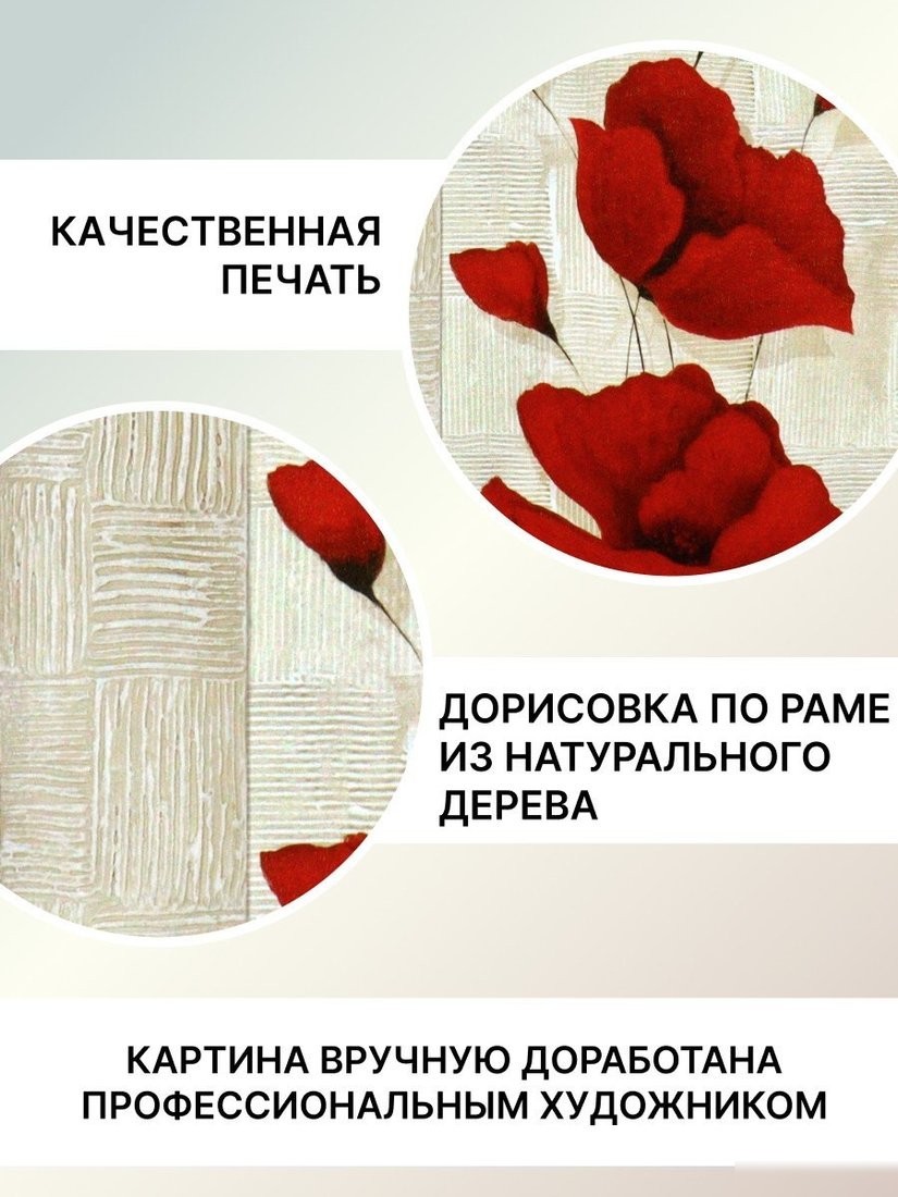Картина Декарт Алые маки 1 8Л0252 (в раме)