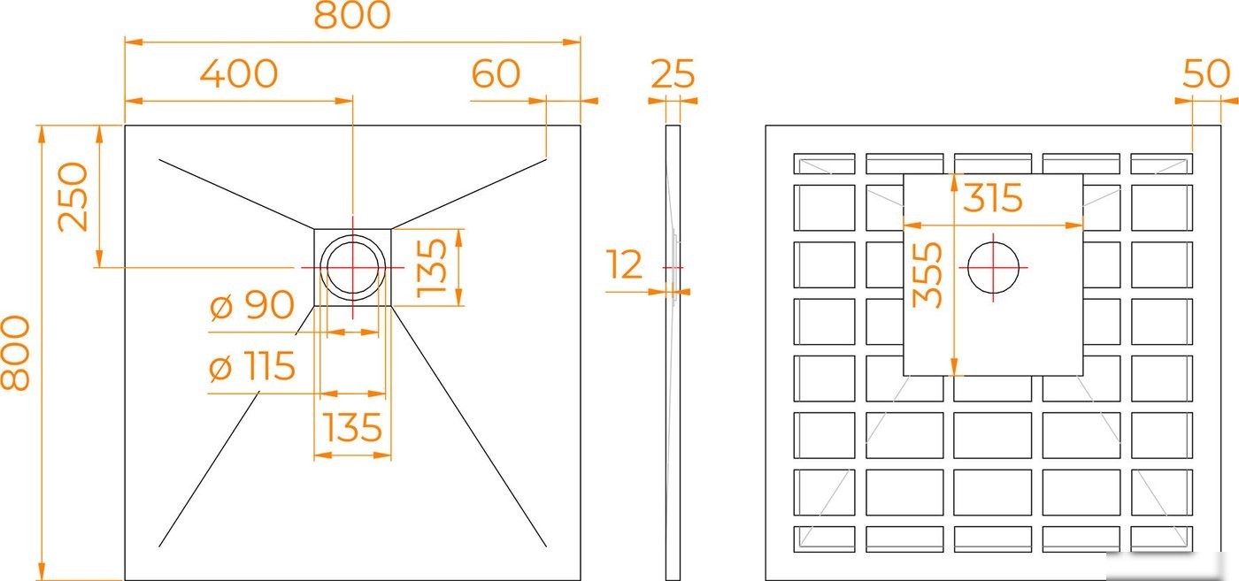 Душевой поддон RGW Stone Tray-W 14152088-01-11