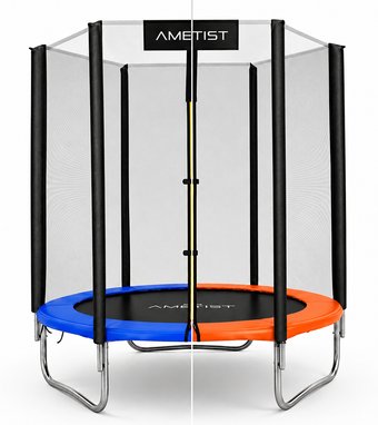 Батут AMETIST Outside D183-06FT (синий/оранжевый)