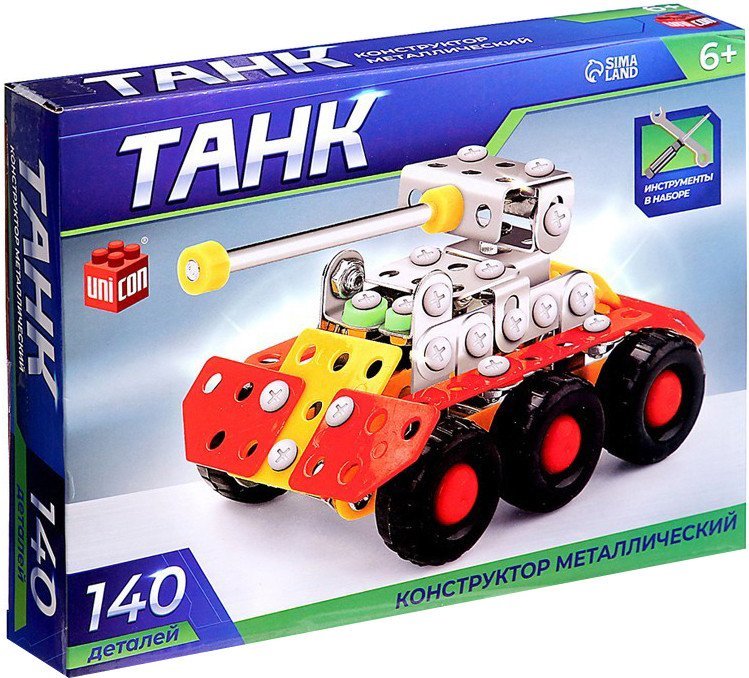 Металлический конструктор Unicon Танк 9315133