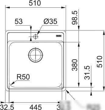 Кухонная мойка Franke BCX 610-51 TL 101.0689.942 (стальной)