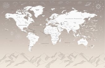 Флизелиновые обои Citydecor Карта мира 25 (400x260см)
