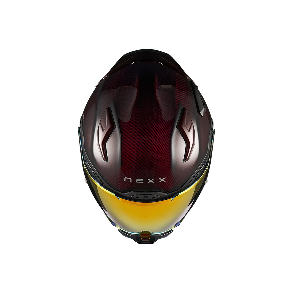 Мотошлем Nexx Helmets X.WST3 Lava Carbon (2XL, красный)